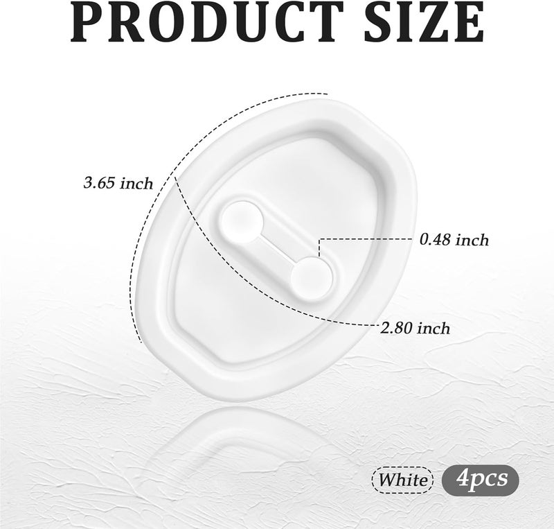 Figpade 2PCS Upgraded Car Door Latch Guard Cover,Silicone Car Door Lock Cover for Car Door Protector and Noise Reduction,Universal Automotive Exterior Accessories (White/4PCS) - Image 2
